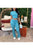 The Cropped Babe Flare Dusty Teal Set