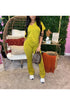The Relaxed Babe Flare Olive Mustard Set